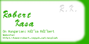 robert kasa business card